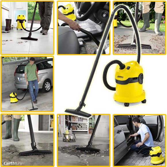 Использование пылесоса Karcher WD 2.200