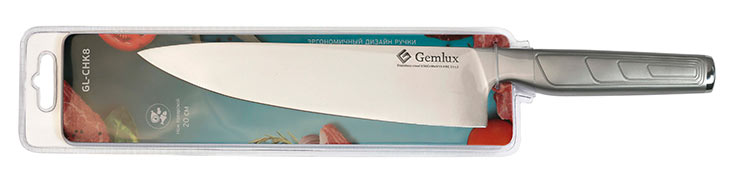 Кухонный нож поварской GEMLUX GL-CHK8, длина лезвия 20 см