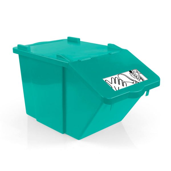Контейнер для мусора TTS SPLIT зеленый, 45 л