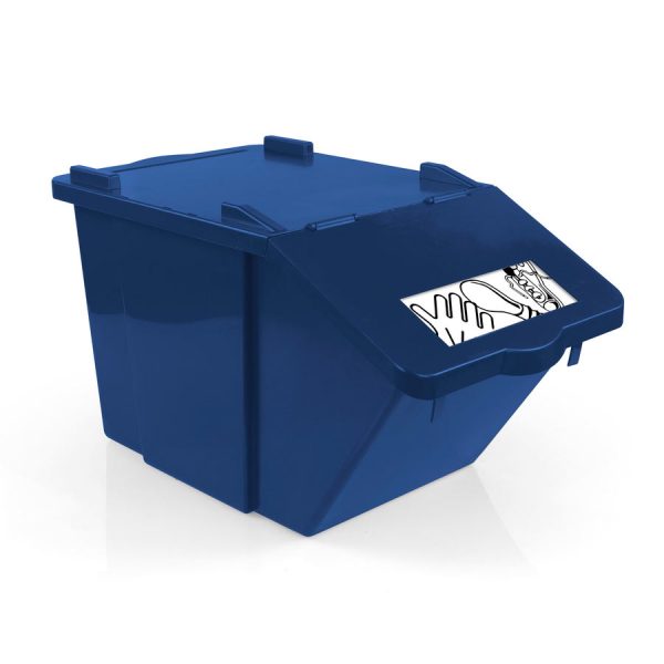 Контейнер для мусора TTS SPLIT синий, 45 л
