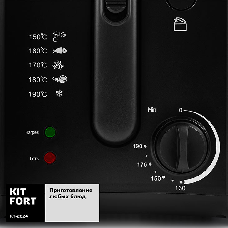 Поворотный регулятор температуры у Kitfort KT-2024