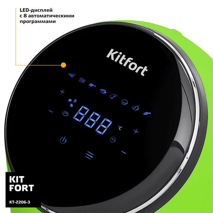 Панель управления у Kitfort KT-2206-3 Eva, зеленый