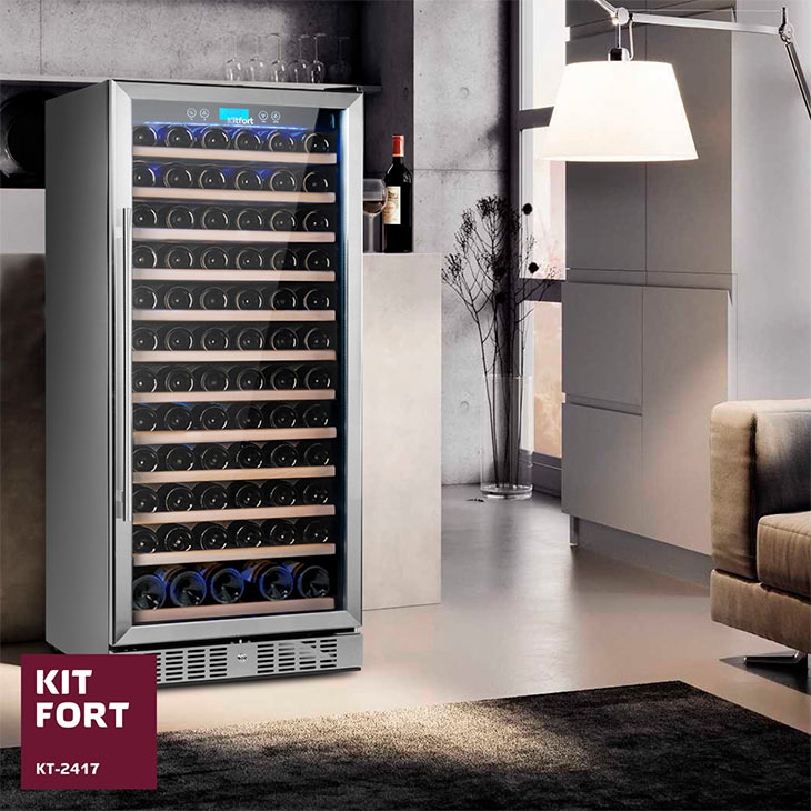 Винный шкаф Kitfort KT-2417 в интерьере