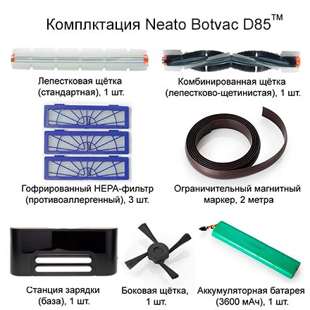 Стандартная комплектация botvac d85